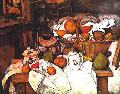 Cézanne nature morte à la cuisine