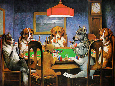 Dogs Playing Poker