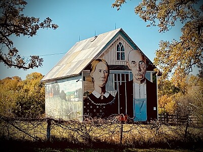 American Gothic Barn in Iowa