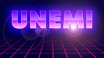 UNEMI logo synthwave