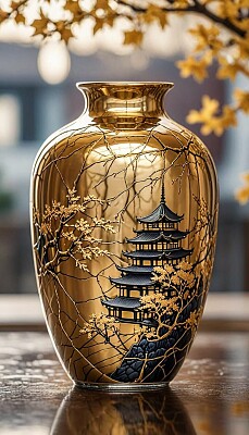 The beautiful vase