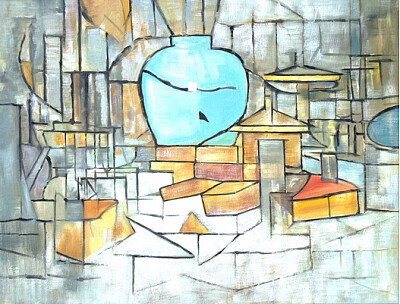 Piet Mondrian nature morte au pot de gingembre