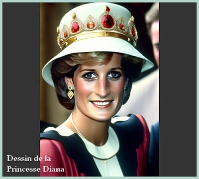 Dessin de la  Princesse Diana