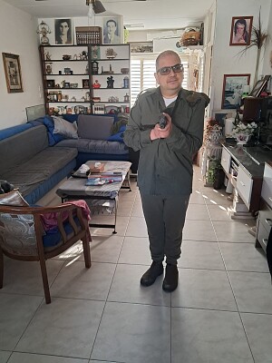 אני בפורים 2025 מחופש לחייל לעבודה