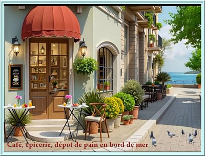 Café en bord de mer