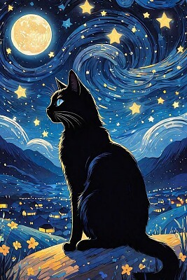 Miau La notte stellata