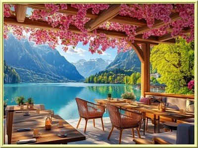 Détente au bord d 'un lac