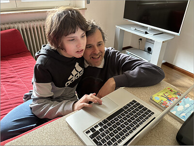 con papà