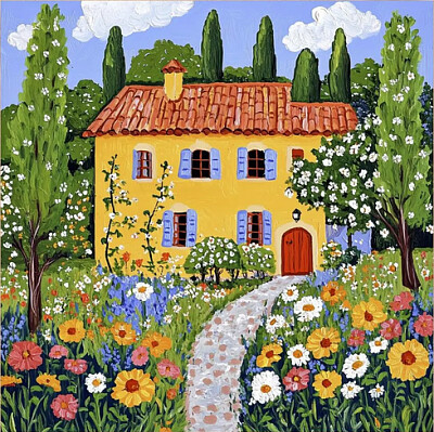 la maison dans les fleurs