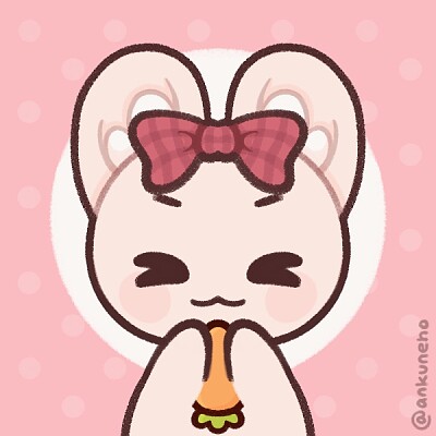 A pink cute rabbit