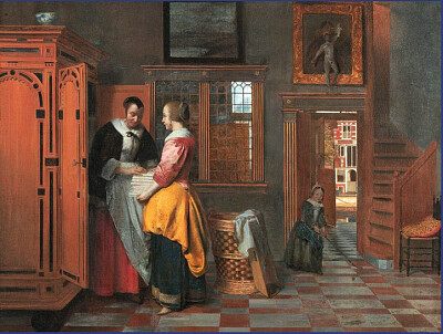 Peter de Hooch l 'armoire à linge