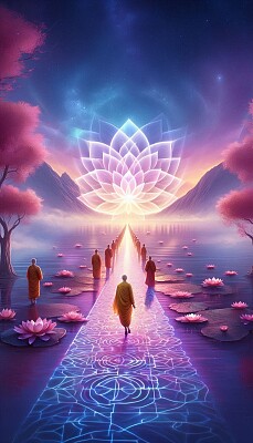 moines lotus chemin