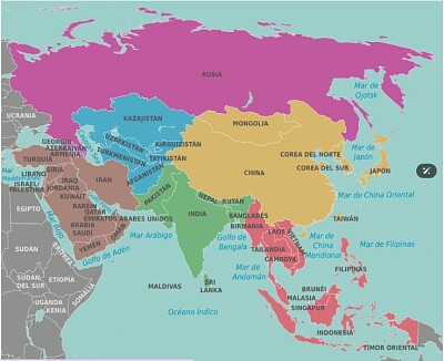 mapa de asia
