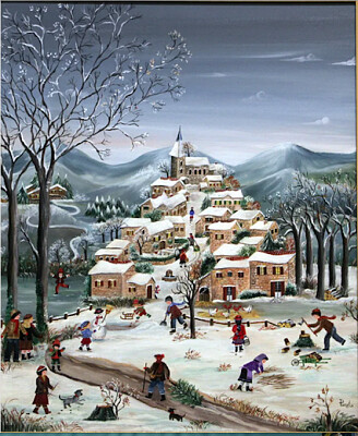 village perché d 'hiver