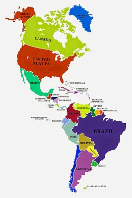 mapa de america politica