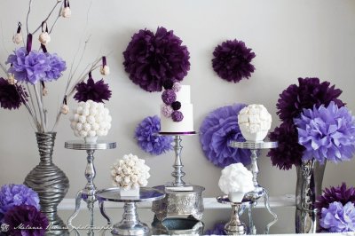 Decorated Purple Pom Pom Table jigsaw puzzle