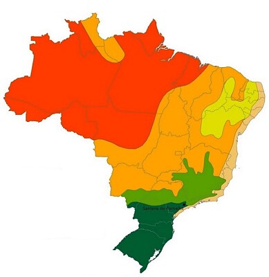 Mapa do Brasil - Climas