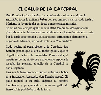 Análisis de las partes de una leyenda