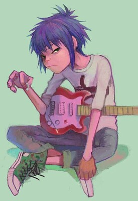Fanart of 2D from the band Gorillaz