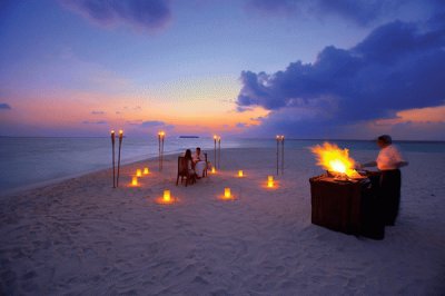 Candle Lit Beach Dinner