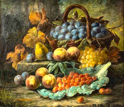 Sureau nature morte aux fruits