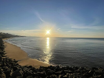 Plage et coucher du soleil