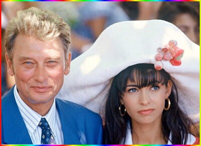 Johnny Hallyday et Adeline Blondieau