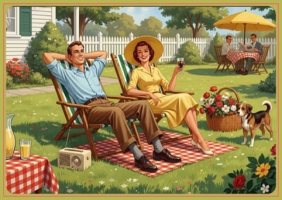 Musique vintage joyeuse avec des ondes 