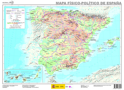 mapa fisico-politico españa