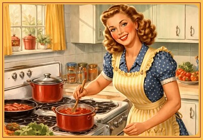 Ambiance cuisine années 40