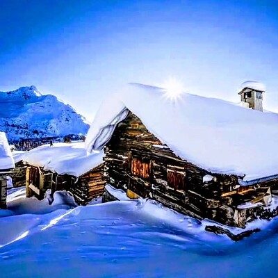 Casa nevada en Vielha-Vall D 'Arán