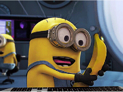 minion and banana