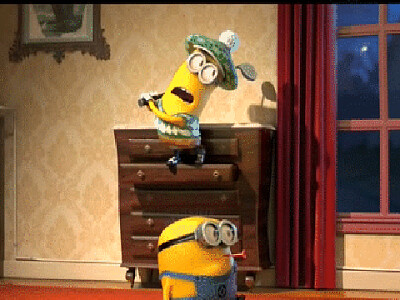 minion kevin and jerry play golf