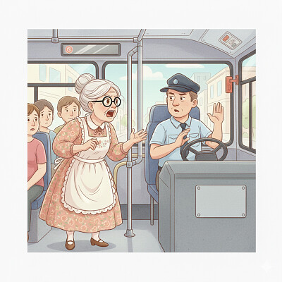 Doña Rosa en el BUS