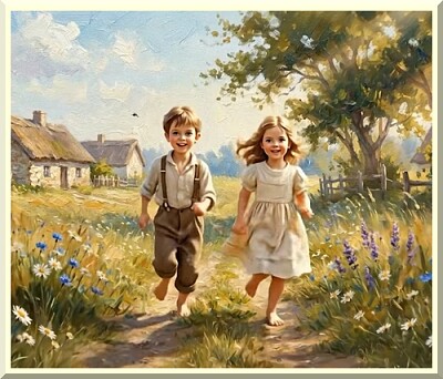 Enfants à la campagne