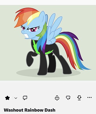 Washout rainbow dash