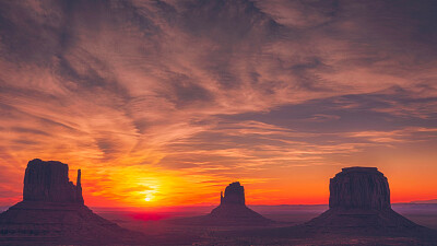Ocaso en el desierto