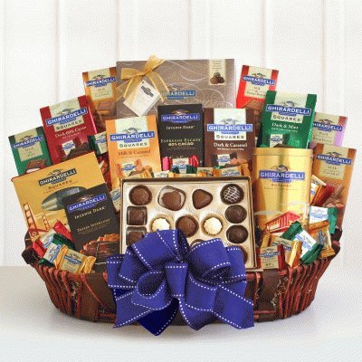 Chocolate Lovers Gift Basket-Ghiradelli