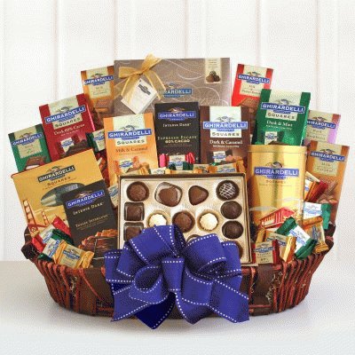 Chocolate Lovers Gift Basket-Ghiradelli