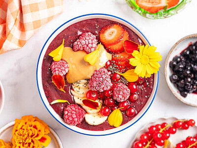 creme com frutas
