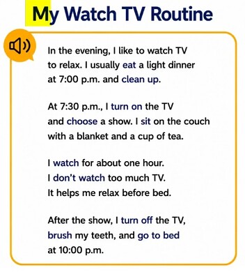 My Watch TV Routine