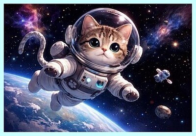 Chat cosmonaute