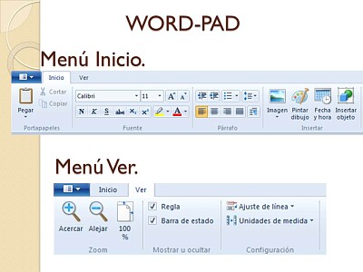 Barra de herramientas de Wordpad