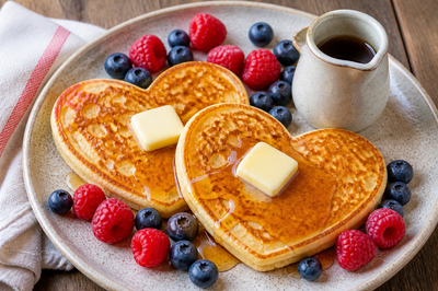 Heart Shaped Pancakes
