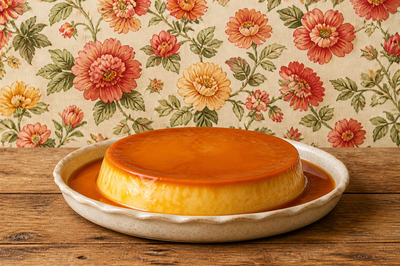 Caramel Flan Table