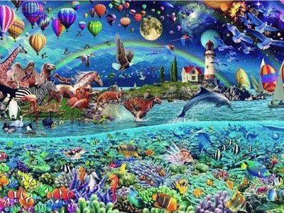 Multicolor jigsaw puzzle