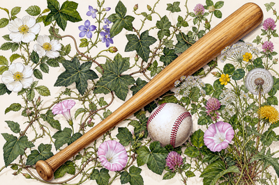 Botanical Bat Plate(grok)