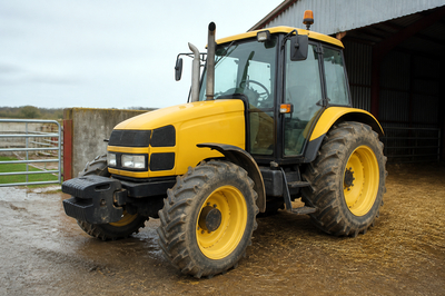 Yellow Tractor Barn(grok)