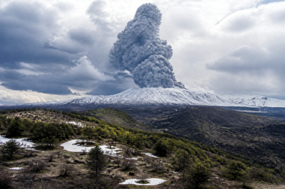 Distant Eruption Peaks(grok)