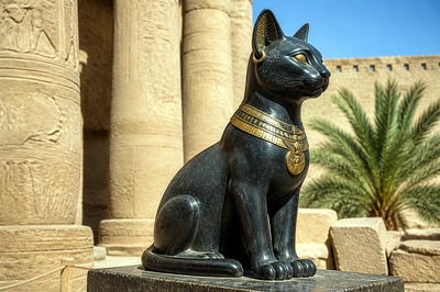 Egyptian Cat Columns(grok)